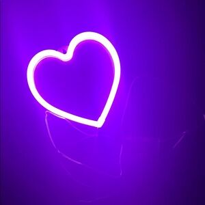 Purple Heart Neon Light Sign